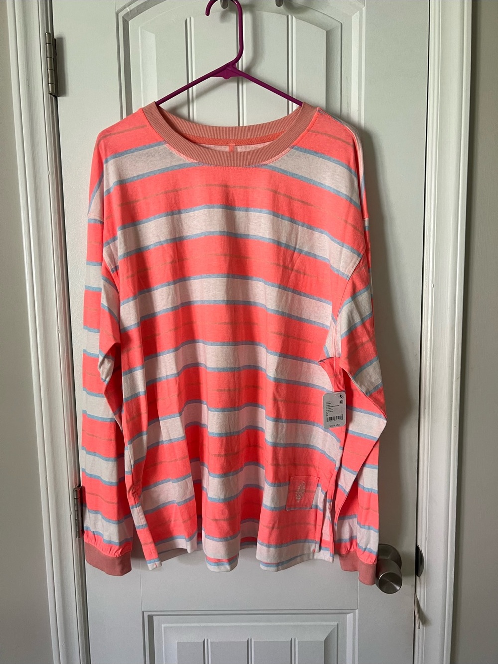 NWT Free People striped pullover LS shirt